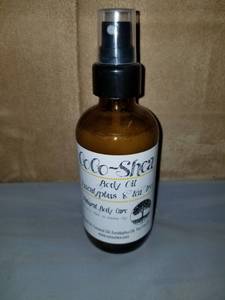lot 7876 image: Coco Shea Body Oil. Eucalyptus and Tea Tree