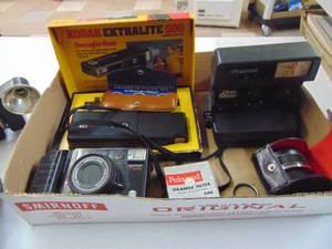lot 3168 image: Vintage Polaroid and Kodak Cameras