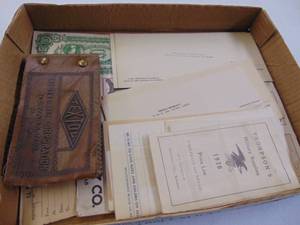 lot 3170 image: Misc. Vintage Papers 30s 40s 50s