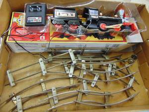 lot 3188 image: Metal Train Track and Remote Control Train
