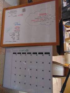 lot 3221 image: Whiteboard and Calendar Whiteboard