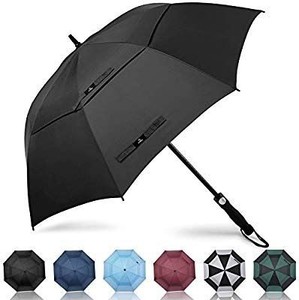 lot 1439 image: Prospo Golf Umbrella 68 inch Large Heavy Duty Automatic Open Windproof Double Canopy Oversized Stick Vented Rain Snow Umbrellas