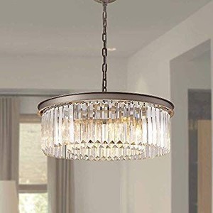 lot 1450 image: MEELIGHTING Modern Contemporary Nickel Crystal Chandeliers Lights
