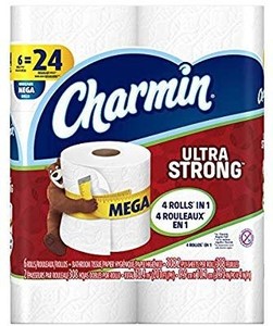 lot 1456 image: Charmin Ultra Strong Toilet Paper 6 Family Mega Rolls