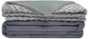lot 1466 image: Quility Premium Adult Weighted Blanket & Removable Cover  15 lbs  60x80 