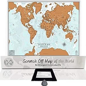 lot 1467 image: Scratch Off Map of the World - 32.49�� x 23.43�� - XL World Map Scratch Off Poster