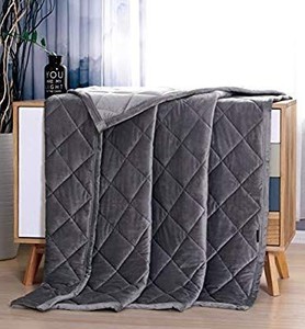 lot 1480 image: MANLINAR 20lb Weighted Blanket Plush Minky Warm for Adult Weigh 180lbs-220lbs, 60x80 QueenKing Size