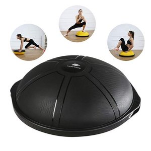 lot 1503 image: Finer Form Hall Ball Balance Trainer for Home Gym Training, Yoga, Full-Body Workout (Matte Black)