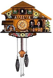 lot 1509 image: Kintrot Cuckoo Clock Pendulum Quartz Wall Clock Black Forest House Home Decor