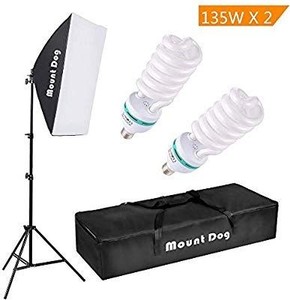 lot 1520 image: MOUNTDOG 1350W Photography Continuous Softbox Lighting Kit 20X28