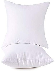 lot 1521 image: Set of 2, Cotton Down Alternative Decorative Throw Pillow Insert, Square, 20X20 Inche