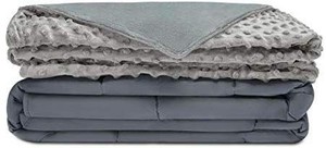 lot 1524 image: Quility Premium Adult Weighted Blanket & Removable Cover  15 lbs  60x80