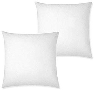 lot 1530 image: IZO Home Goods Premium Outdoor Anti-Mold Water Resistant Hypoallergenic Stuffer Pillow Insert Sham Square Form Polyester, 16 L X 16 W (2 Pack), StandardWhite