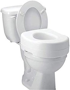 lot 1544 image: Carex Toilet Seat Riser - Adds 5.5 Inch of Height to Toilet