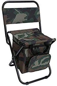 lot 1547 image: LEADALLWAY Foldable Camping Chair with Cooler Bag Compact Fishing Stool