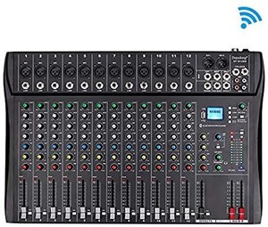 lot 1548 image: Depusheng Professional 12 Channel Bluetooth DJ Mixing Console