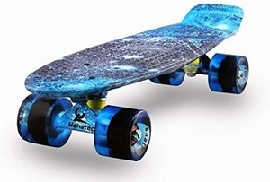 lot 1552 image: MEKETEC Skateboards Complete 22 Inch Mini Cruiser