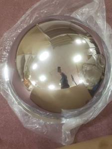 lot 1554 image: Mirror, Round Indoor Security Mirror for the Garage Blind Spot, Store Safety, Warehouse Side View, and More, Circular Wall Mirror for Personal or Office Use