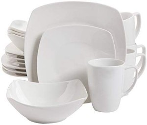 lot 1559 image: Gibson Home Zen Buffetware 16 Piece Dinnerware Set, White - 102539.16rm