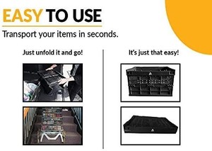 lot 1569 image: UpCart Fold-a-Crate, Collapsible Stackable Milk Crate & Plastic Storage Bin