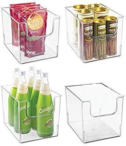 lot 1584 image: mDesign Plastic Open Front Food Storage Bin