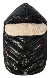 lot 1598 image: 7AM Enfant Polar Igloo Extendable Baby Bunting Bag Adaptable for Strollers, Black, Medium