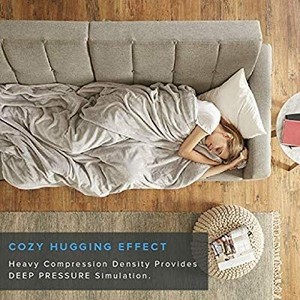 lot 1608 image: Degrees Comfort Weighted Blanket W 2 Duvet Covers For Hot &cold, 80x87 30lbs