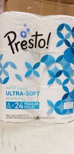 lot 1650 image: Presto 308-sheet Mega Roll Toilet Paper, Ultra-soft, 6 Count