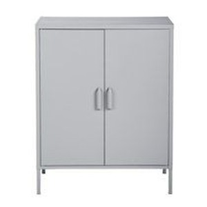lot 1687 image: FurnitureR Metal 2-door Storage Cabinet Harland