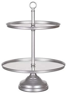 lot 1698 image: Amalfi Decor 2 Tier Dessert Cupcake Stand with Mirror Tops