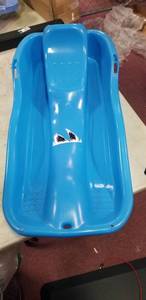 lot 1820 image: Aquarius CiCi 34 Outdoor Plastic Snow Sled Winter Toboggan