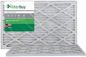 lot 1837 image: FilterBuy 15x20x1 MERV 8 Pleated AC Furnace Air Filter, (Pack of 2 Filters), 15x20x1 �� Silver