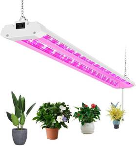 lot 1849 image: 4ft LED Grow Lights 50W Full Spectrum Integrated Growing Lamp Fixtures for Greenhouse Hydroponic Indoor Plant Seedling Veg and Flower, Plug in, ONOff Pull Chain Included
