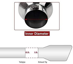 lot 1850 image: Upower Universal 4 Inch Inlet 10 Outlet Exhaust Tip