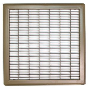 lot 1860 image: 14 X 14 Heavy Duty Rigid Floor Grille - Fixed Blades Air Grill - Brown