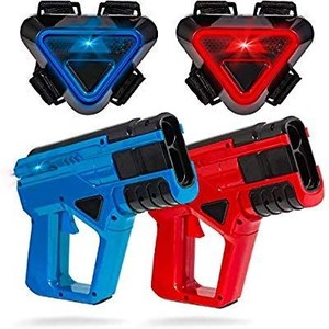 lot 1866 image: SHARPER IMAGE Two-Player Toy Laser Tag Gun Blaster & Vest Armor Set