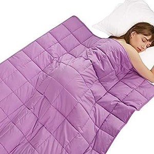lot 1752 image: GSLE Weighted Blanket (Purple, 60x80 20 lbs)