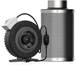 lot 1767 image: VIVOHOME 6 Inch 440CFM Inline Duct Fan with Speed Controller Leather Sheath and Air Carbon Filter