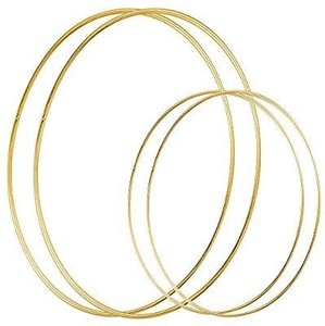 lot 1775 image: Sntieecr 4 Pack (12 & 18 Inch) Large Metal Floral Hoop