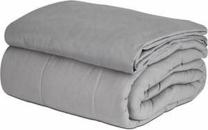 lot 1802 image: SAFR Home Therapy Weighted Blanket & Removable Cover (60x80  25 lbs, Grey Cooling)