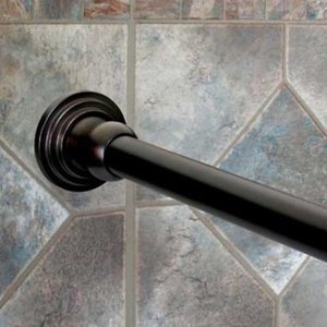 lot 1803 image: Dynasty Hardware DYN SR60 ORB 1 Inch Diameter Shower Curtain Rod And Mounting Brackets 60 Inch Oil Rubbed Bron