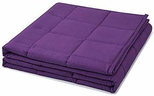 lot 1805 image: Weighted Blanket Adults (20 lbs, 60�� x 80��, Royal Purple, Queen Size) Breathable Cotton with Glass Beads