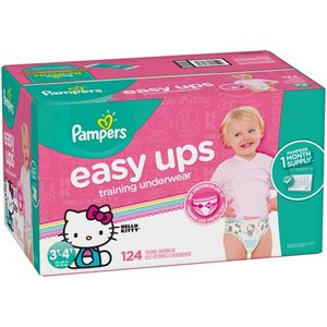 lot 4917 image: Pampers Easy Ups Girls Training Pants One-Month Supply (Assorted Sizes)
