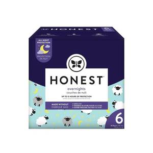 lot 4918 image: The Honest Company Overnight Diapers Sleepy Sheep - Size 6 (42ct)