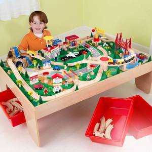 lot 4929 image: KidKraft Waterfall Mountain Train Set & Table