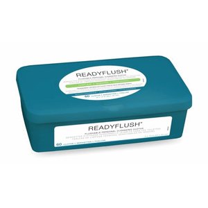 lot 4937 image: ReadyFlush 8x12 Personal Cleansing Cloths - Tub of 60 Flushable Wipes (9 Tubs)