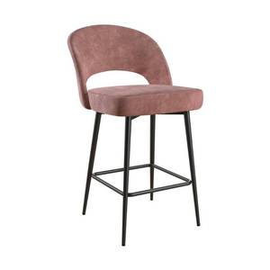lot 4940 image: Alexi Upholstered Counter Stool Dark Blush Pink Velvet - Cosmoliving By Cosmopolitan (Quantity 1)