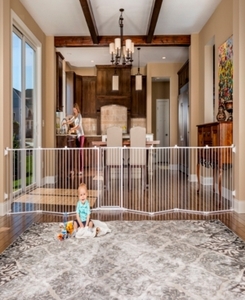 lot 4970 image: Regalo 192-Inch Super Wide Adjustable Baby Gate and Play Yard, 4-In-1, Bonus Kit, Includes 4 Pack of Wall Mounts