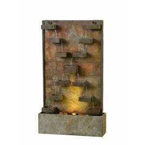 lot 4971 image: Kenroy Home 51033SL Voyage Fountains, 33 Inch Height, Slate
