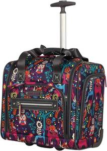 lot 4981 image: Lily Bloom Designer 15 Inch Carry On - Weekender Overnight Business Travel Luggage - Lightweight 2- Spinner Wheels Suitcase - Under Seat Rolling Bag for Women (Wildwoods)